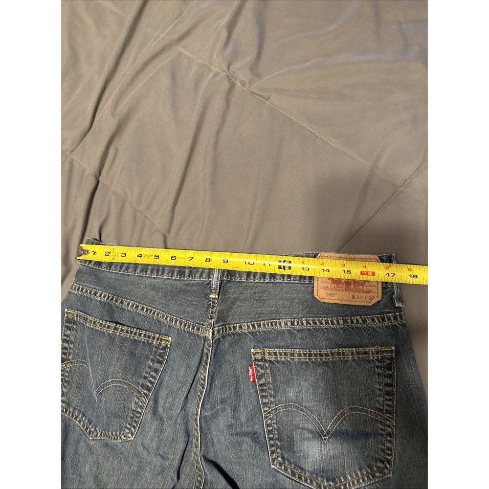 VTG Y2K Levis 569 Jeans Fits Mens 34x32 Blue Loose Straight Denim Baggy Wide Leg - Picture 10 of 11